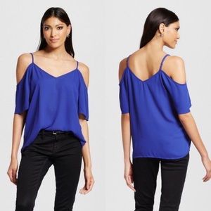 NWT Eclair V-Neck Flowy Cutout Blouse Tank Size M